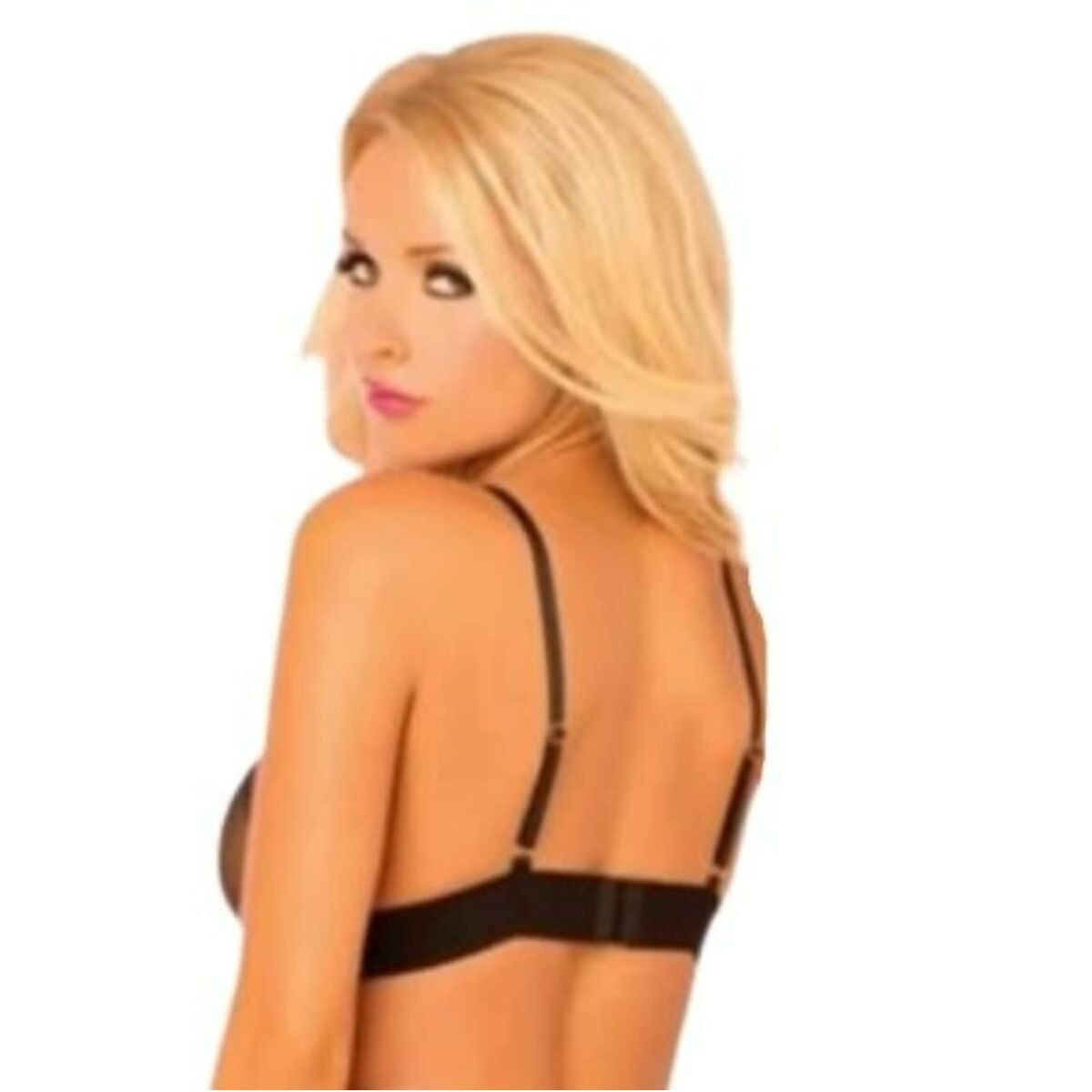 Compleu de lenjerie Pink Lipstick Negru (M/L), 4, roseregalo.com