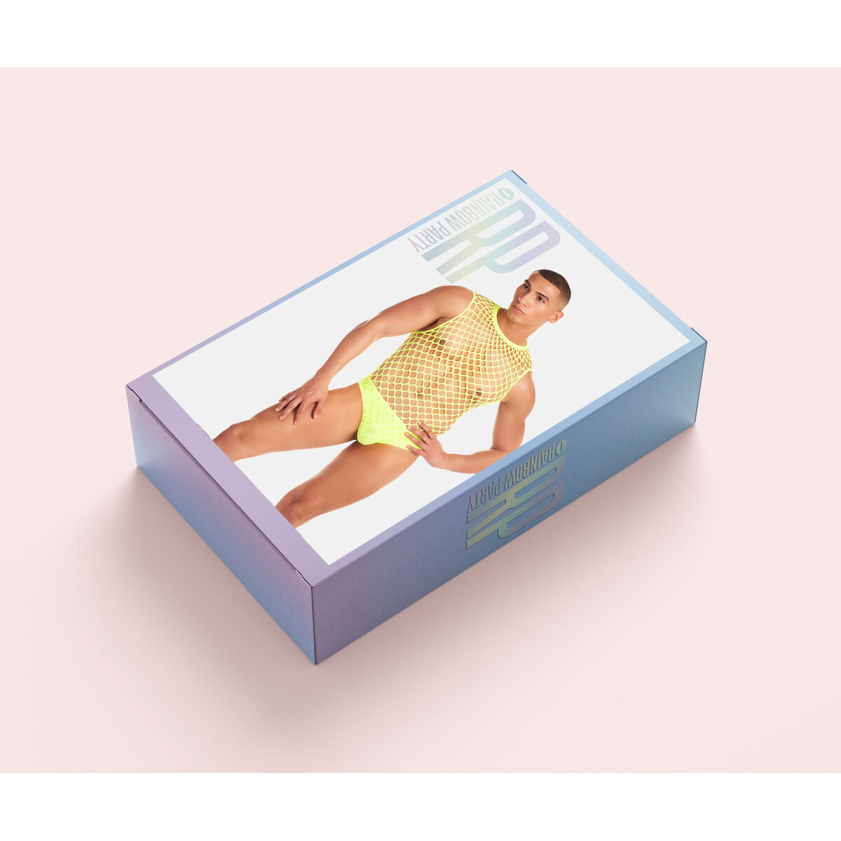 Compleu de lenjerie Rainbow Party Galben L/XL, 2, roseregalo.com