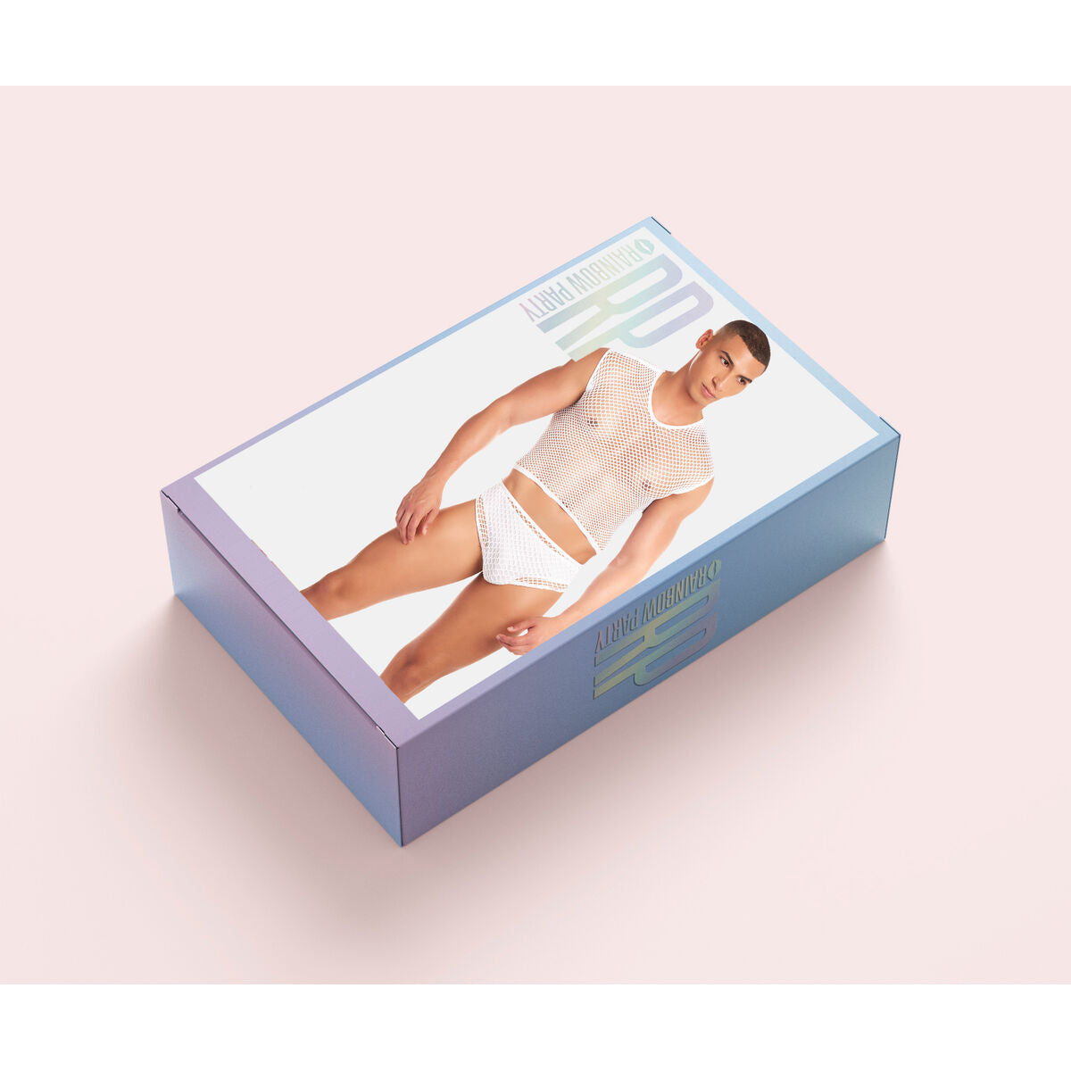 Compleu de lenjerie Rainbow Party Alb S/M, 2, roseregalo.com