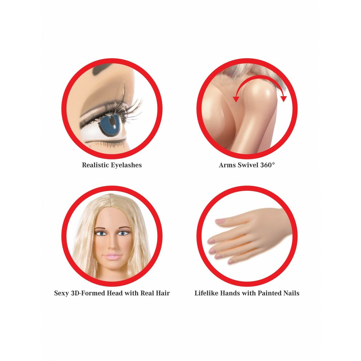 Păpușă gonflabilă Hannah Harper Nova Rico, 5, roseregalo.com