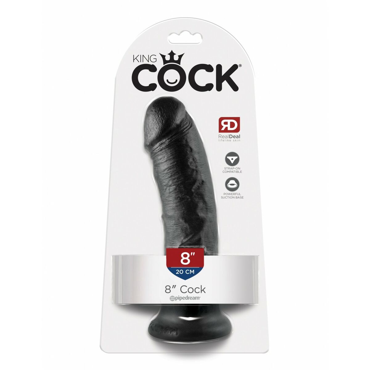 Dildo Pipedream King Cock Negru, 2, roseregalo.com