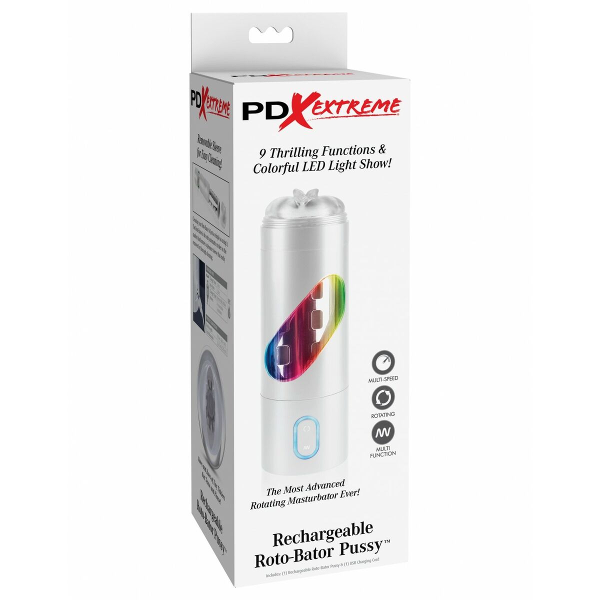 Masturbator Pipedream PDX EXTREME RECHARGEABLE ROTO-BATOR PUSSY, 2, roseregalo.com