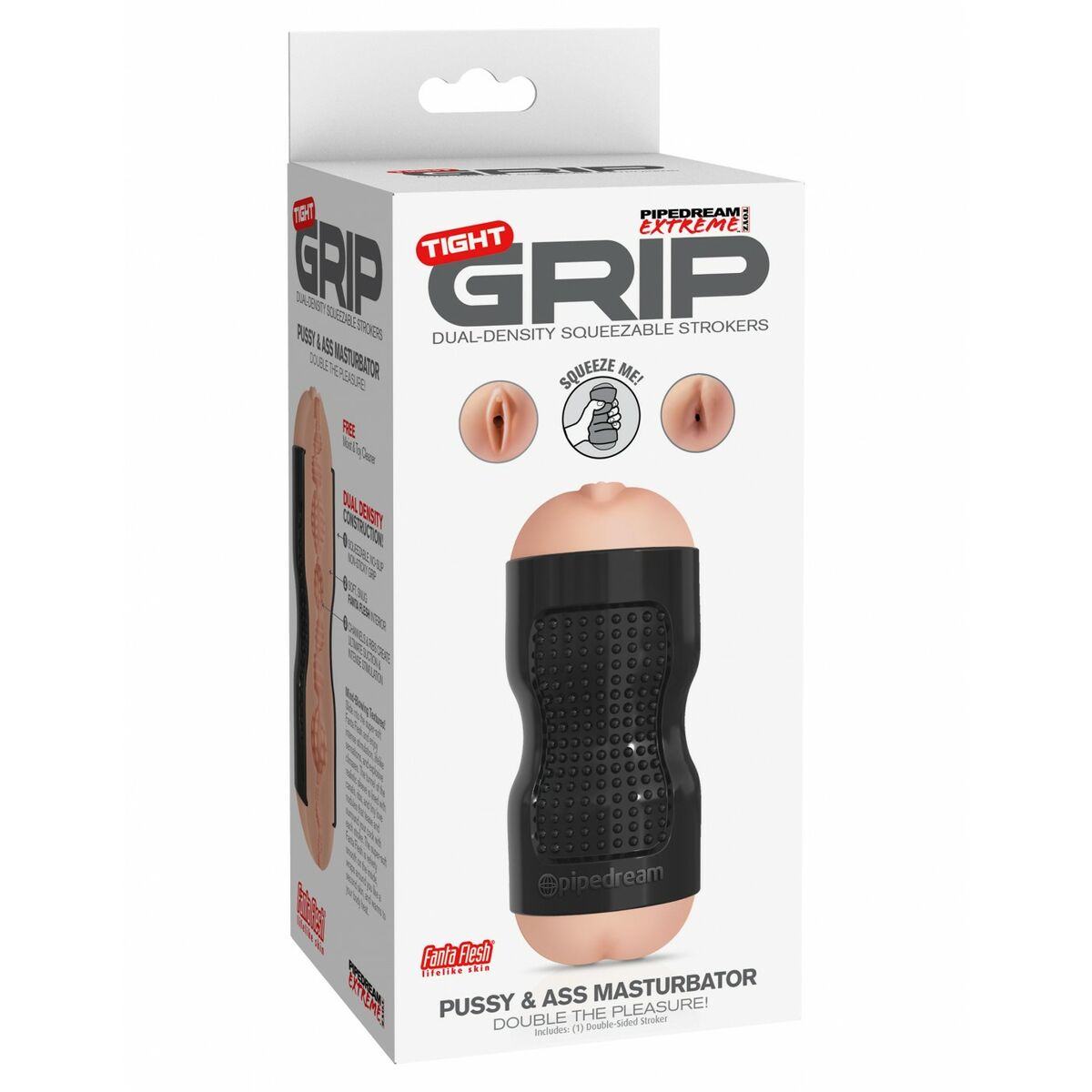 Rezistență Jack Ass Pipedream Tight Grip Pussy &amp; Ass Masturbator Negru, 1, roseregalo.com