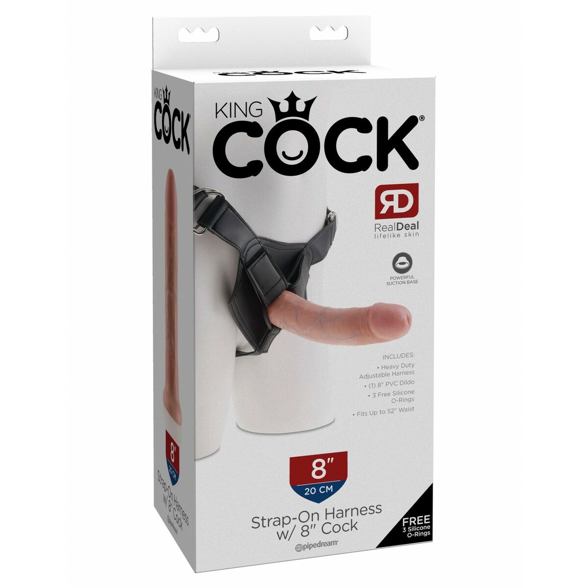 Dildo cu ham Pipedream - King Cock, 1, roseregalo.com