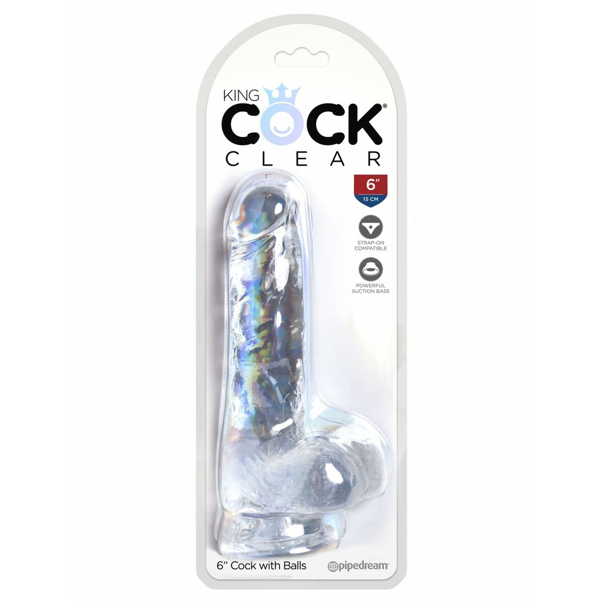 Dildo realist Pipedream - King Cock Transparent, 2, roseregalo.com