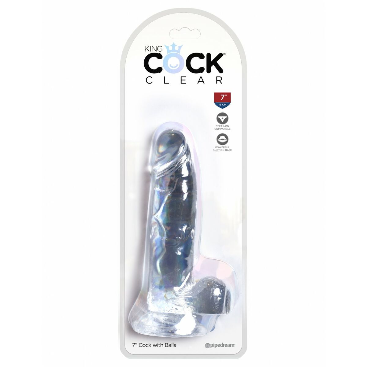 Dildo Pipedream King Cock Clear, 2, roseregalo.com