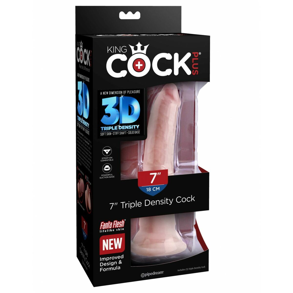 Dildo Pipedream King Cock Plus Natural, 6, roseregalo.com