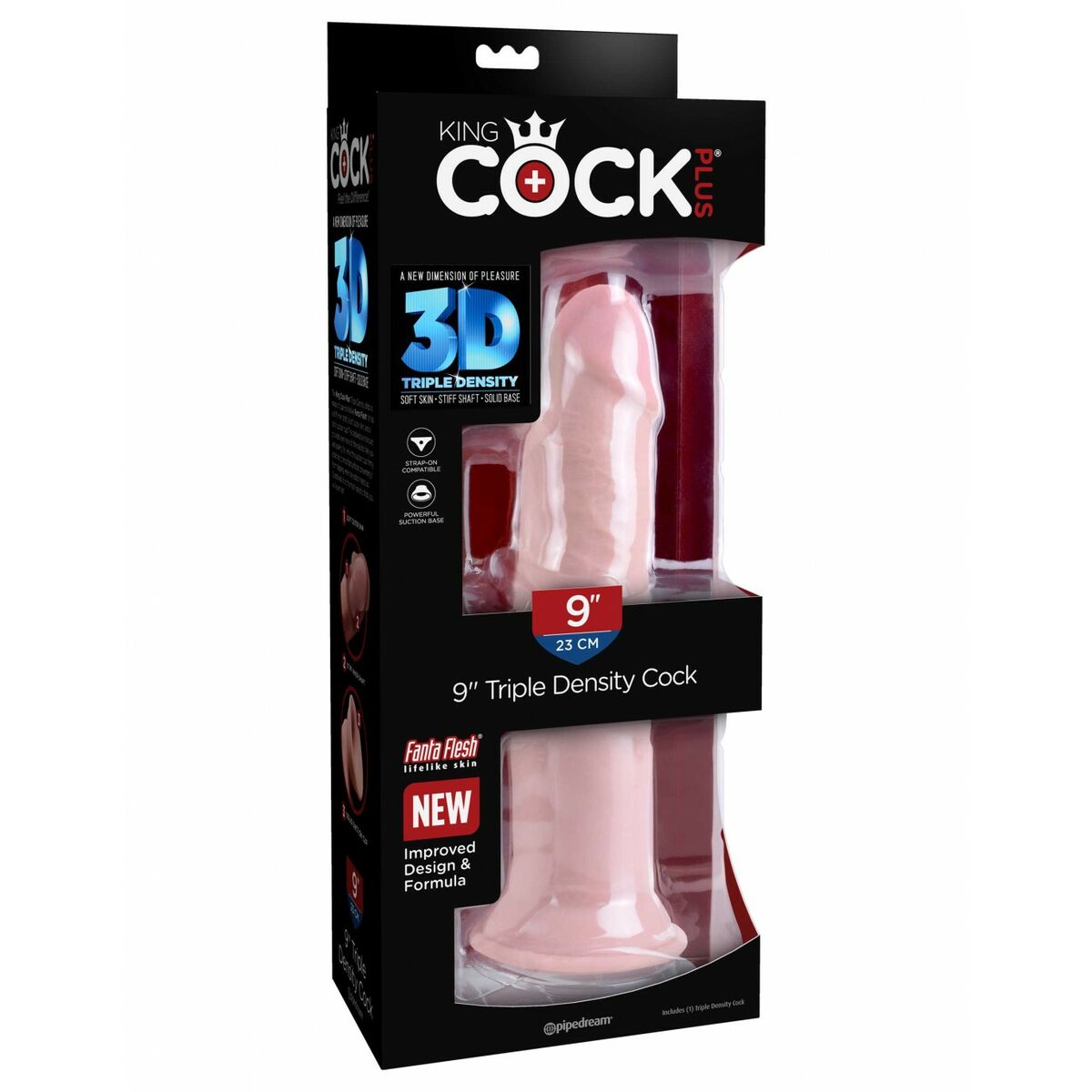 Dildo Pipedream King Cock Plus Natural, 2, roseregalo.com