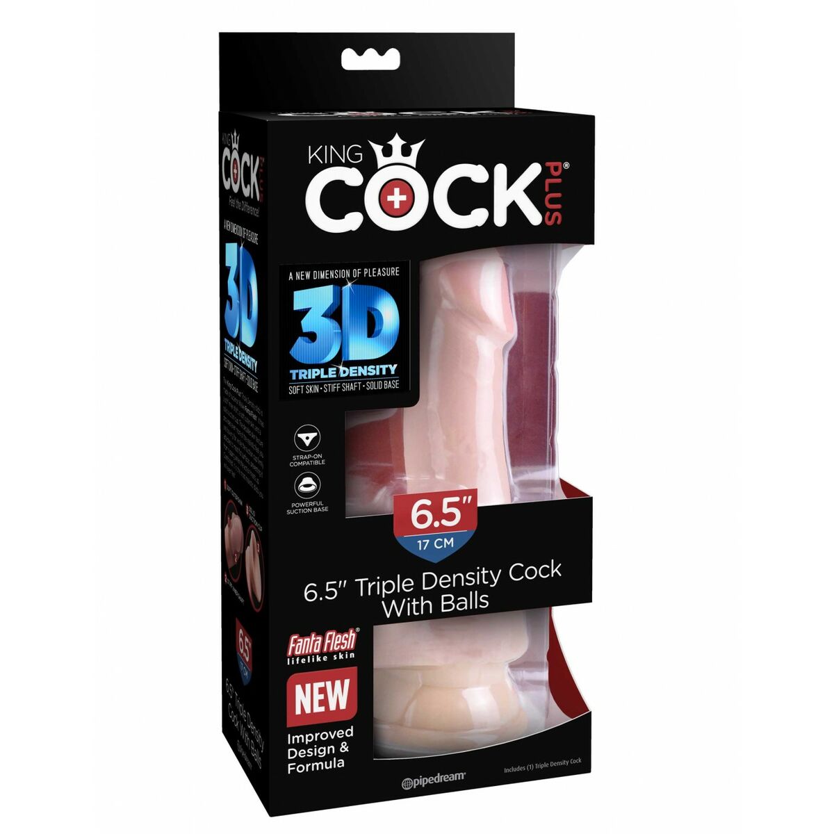 Dildo realist Pipedream - King Cock TPE (17 cm), 2, roseregalo.com