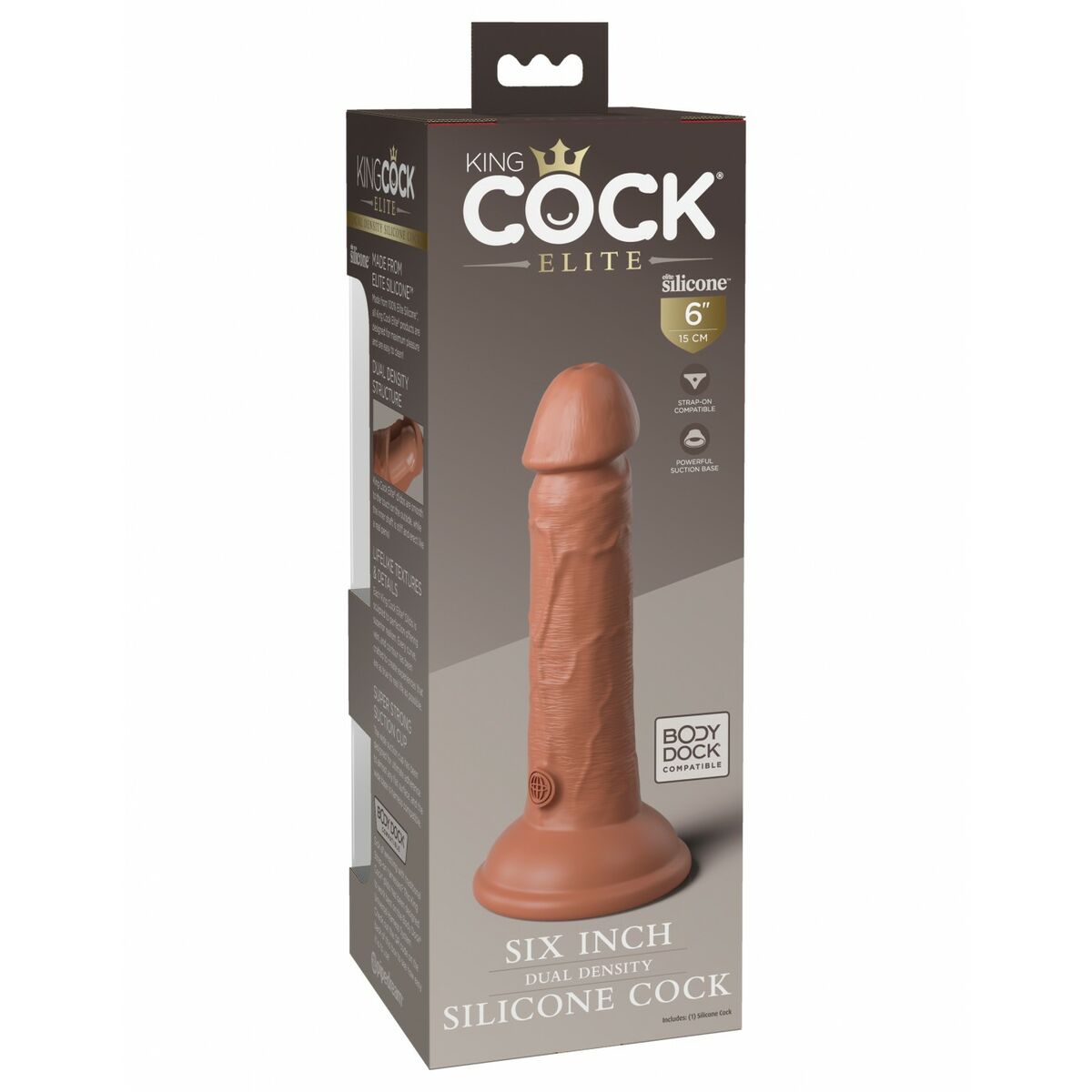 Dildo Pipedream King Cock Elite Maro, 4, roseregalo.com