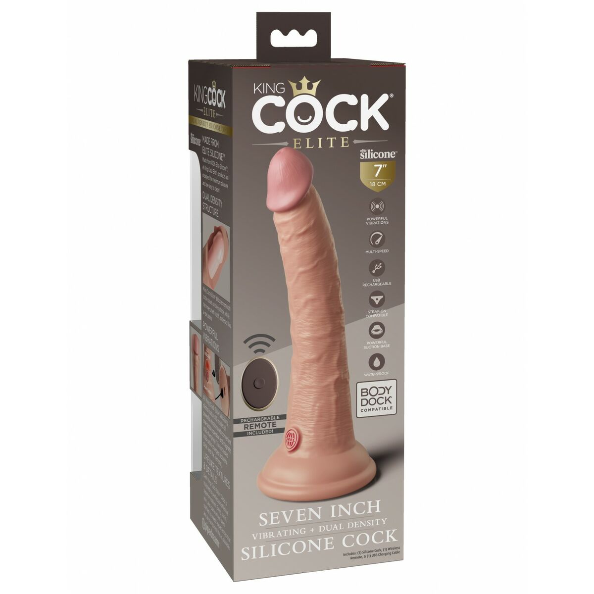 Dildo realist Pipedream - King Cock Silicon, 3, roseregalo.com