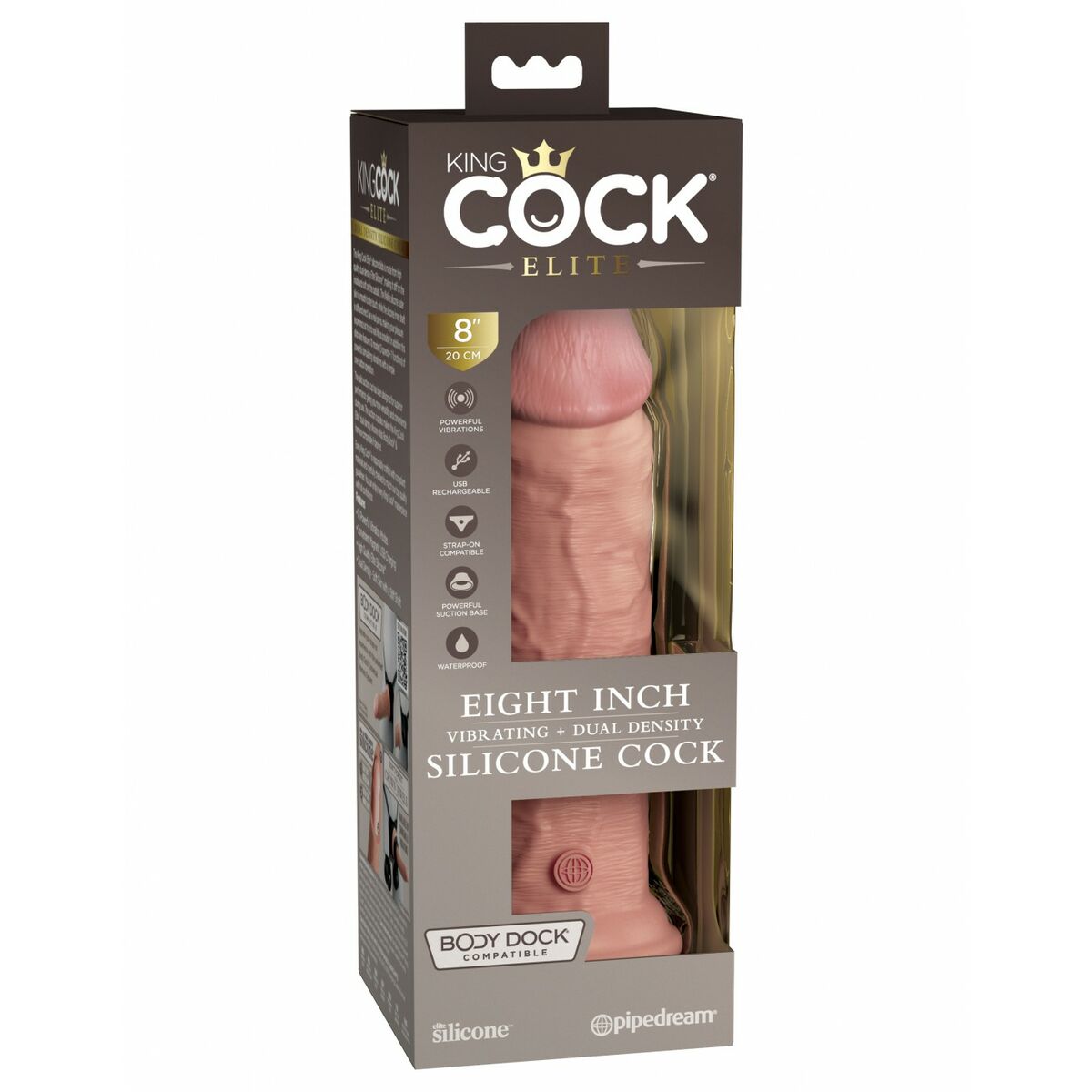 Dildo realist Pipedream - King Cock Silicon Natural, 2, roseregalo.com