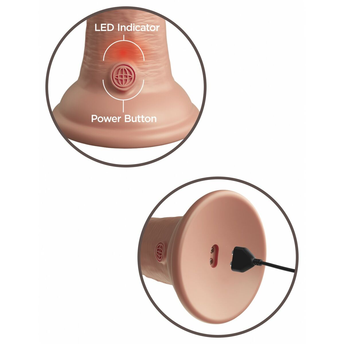 Dildo Pipedream King Cock Elite Natural, 8, roseregalo.com