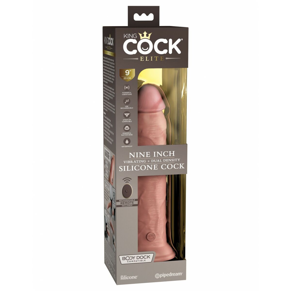 Dildo realist Pipedream - King Cock Silicon (23,5 cm), 2, roseregalo.com