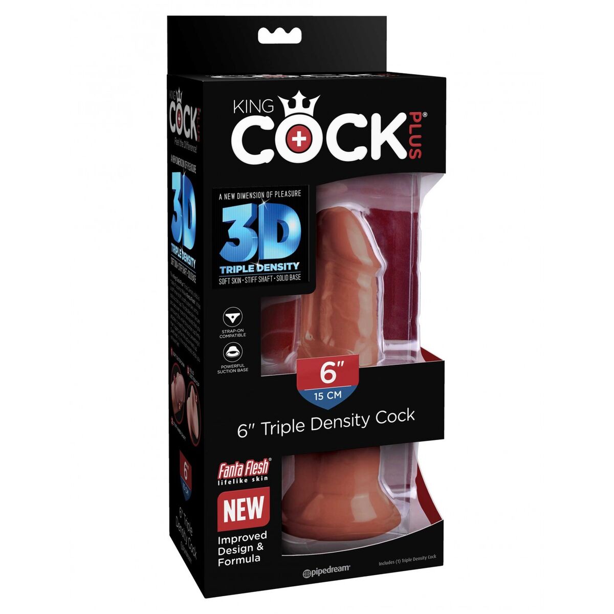 Dildo realist Pipedream - King Cock TPE Ø 4,3 cm (15,2 cm), 2, roseregalo.com