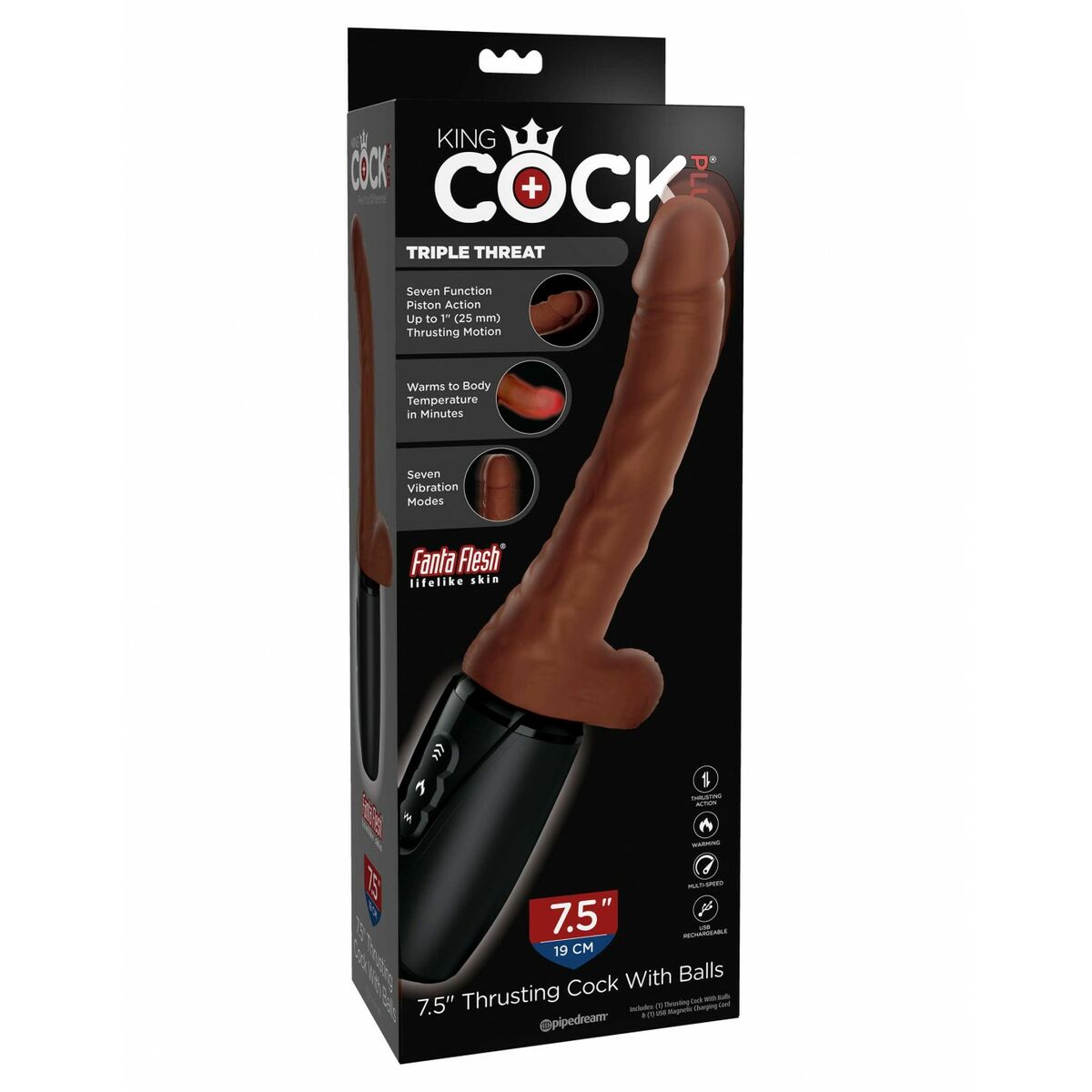 Dildo realist Pipedream - King Cock Natural Maro, 2, roseregalo.com