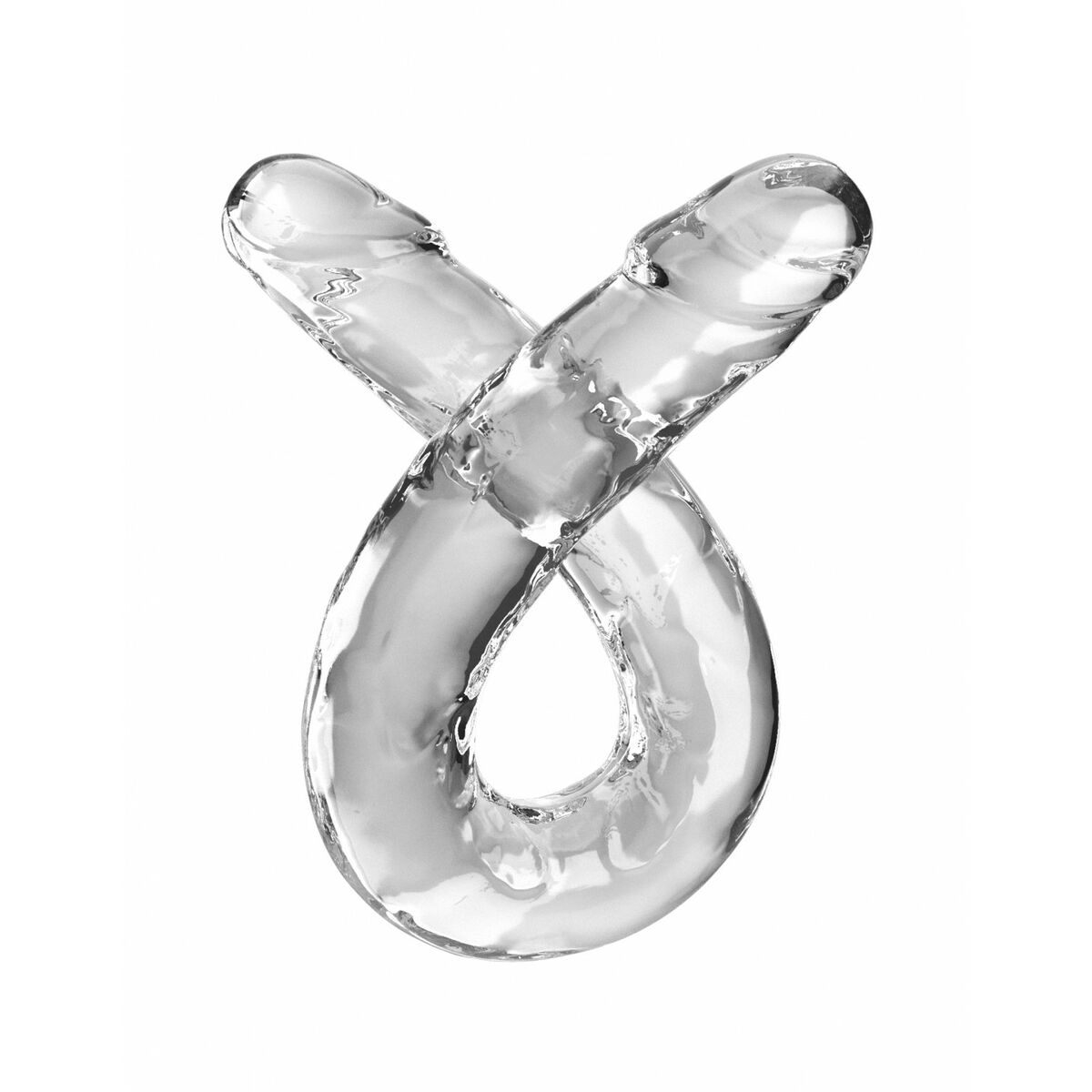 Manșon Penetrare Dublă Pipedream - King Cock Transparent, 3, roseregalo.com