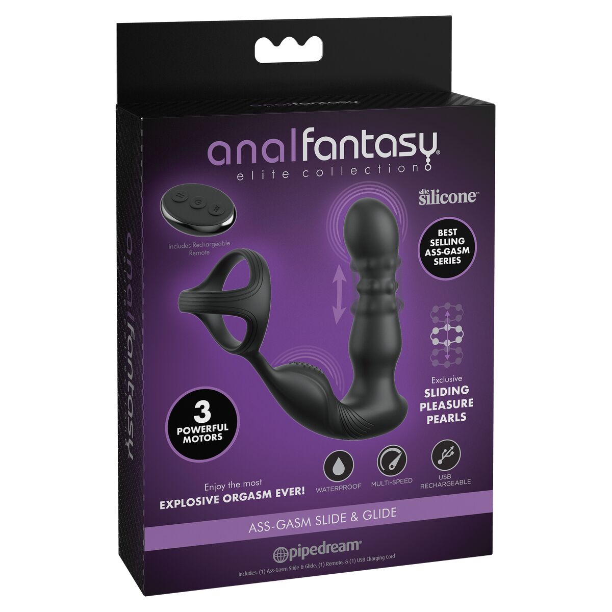 Vibrator anal Pipedream Anal Fantasy Elite Negru, 5, roseregalo.com