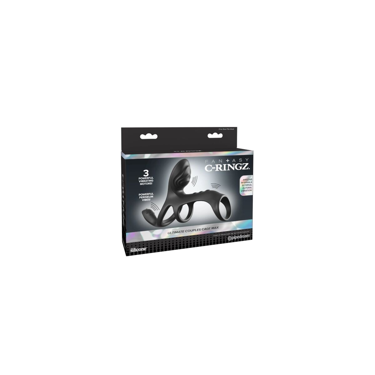 Pachet Inel Penis Pipedream Fantasy C-Ringz Negru, 3, roseregalo.com