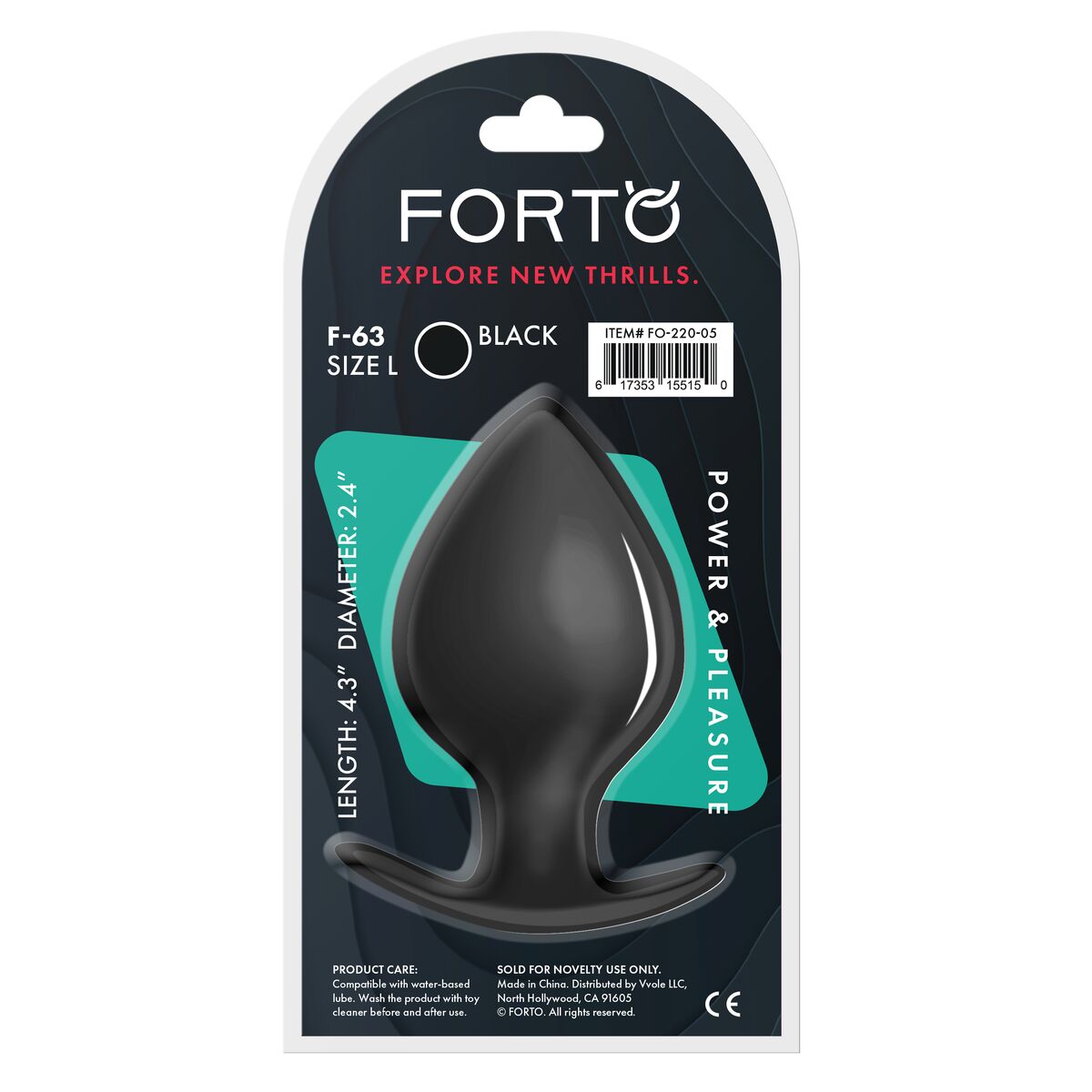 Plug Anal Forto Negru, 5, roseregalo.com