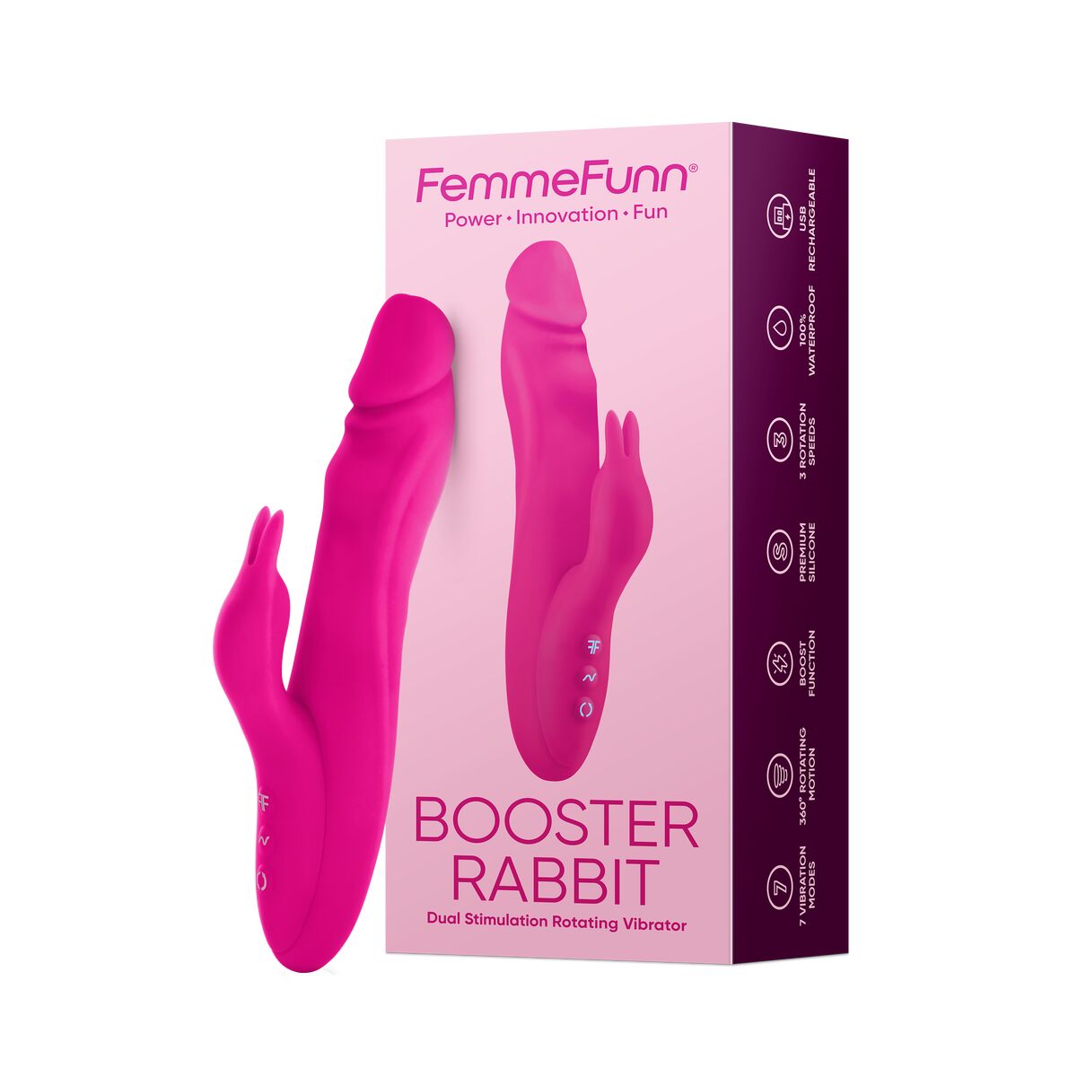 Vibrator zona G FemmeFunn Rabbit Roz, 2, roseregalo.com