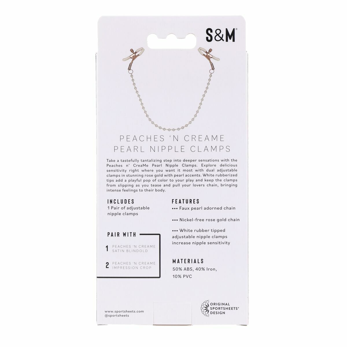 Cleme sfârcuri Sportsheets Peaches 'n CreaMe, 8, roseregalo.com