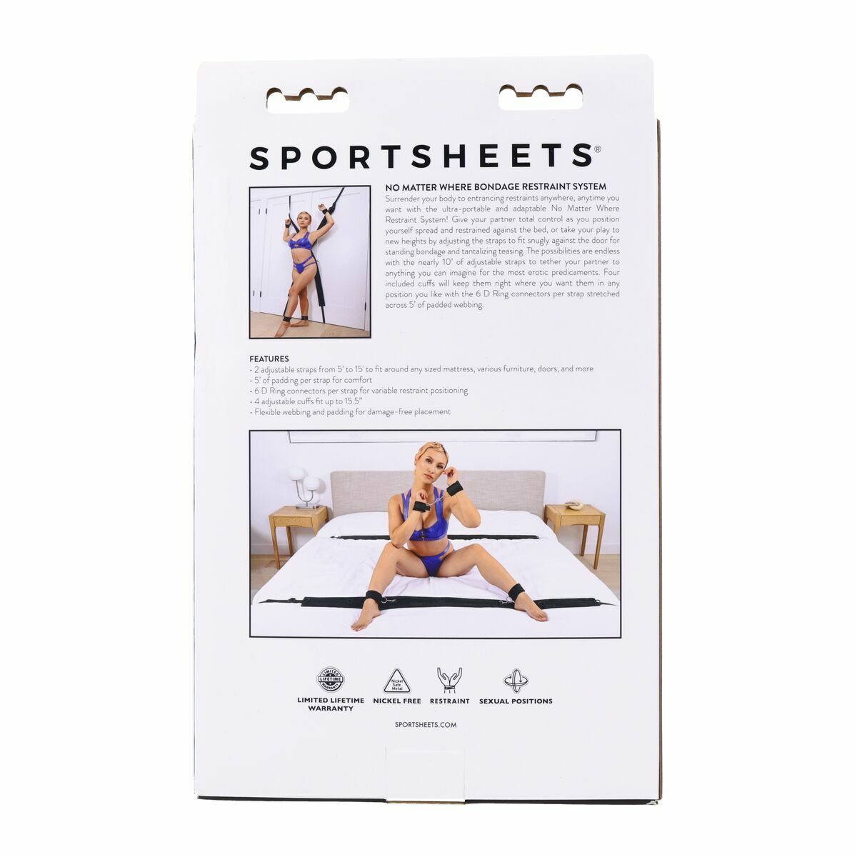 Kit Bondaj Frânghii Reglabile Sportsheets, 8, roseregalo.com