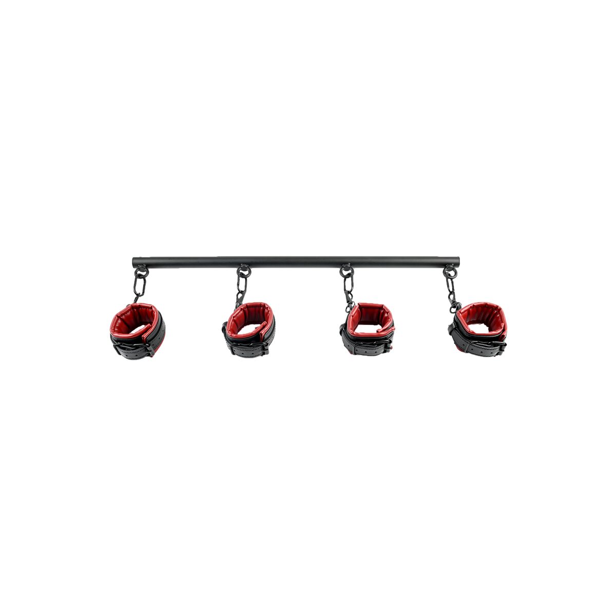 Cătușe pentru Glezne Spread the Love Bar Sportsheets Saffron Spreader Bar &amp; Cuff Set Negru Vegan Reglabil, 1, roseregalo.com