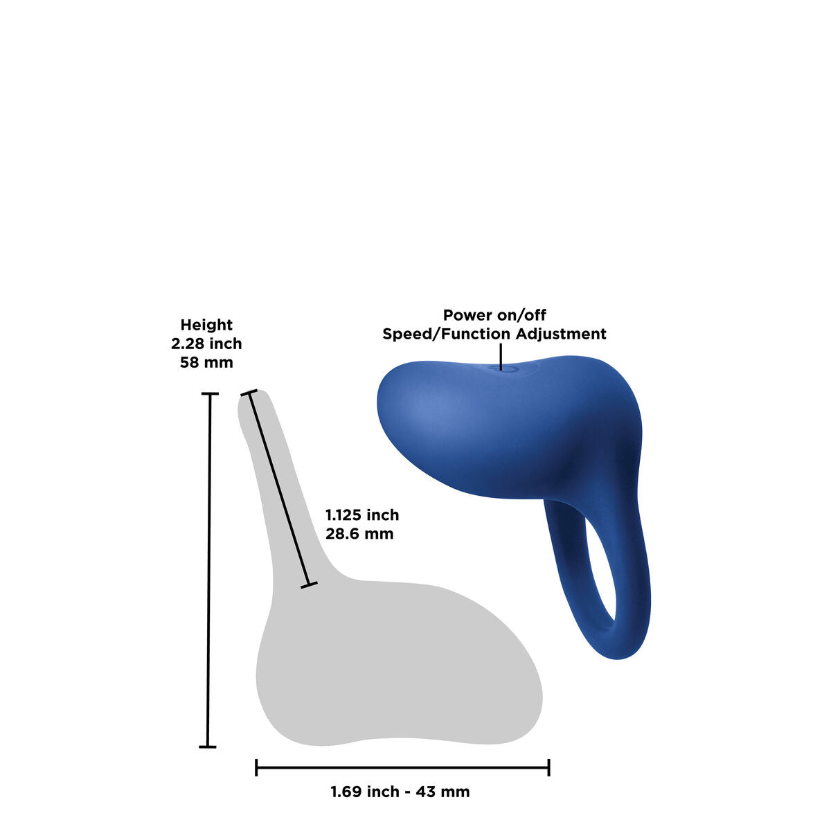 Pachet Inel Penis NS Novelties Inya Albastru, 3, roseregalo.com