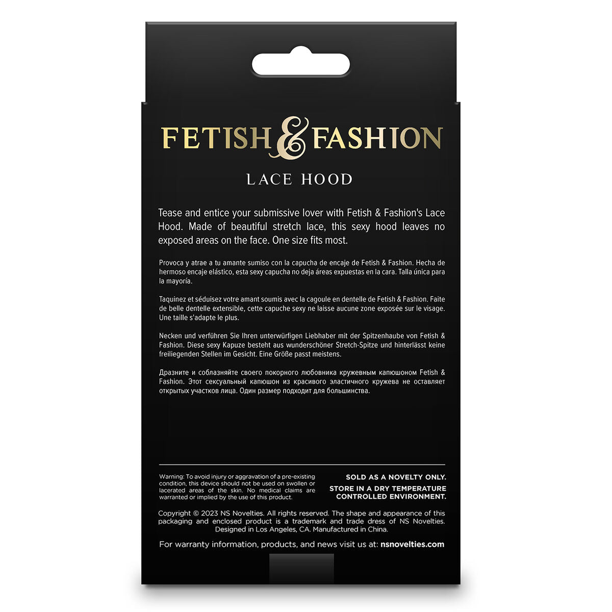 Mască NS Novelties Fetish &amp; Fashion Alb, 4, roseregalo.com