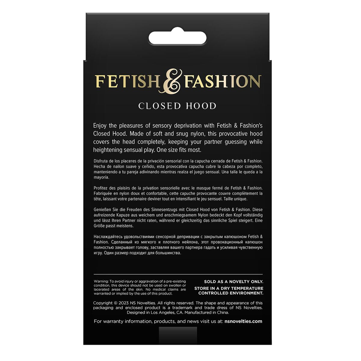 Mască NS Novelties Fetish &amp; Fashion Negru, 4, roseregalo.com