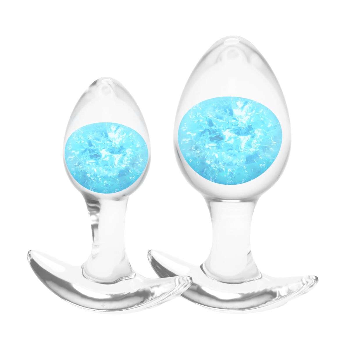 Plug Anal NS Novelties Glams Albastru 2 Piese (7 cm) (8 cm), 1, roseregalo.com