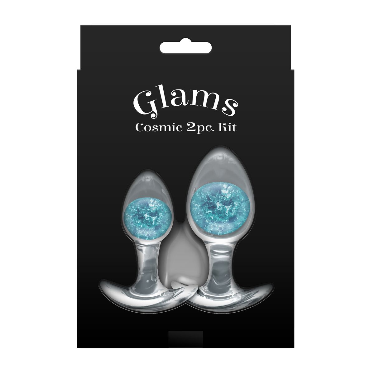 Plug Anal NS Novelties Glams Albastru 2 Piese (7 cm) (8 cm), 3, roseregalo.com