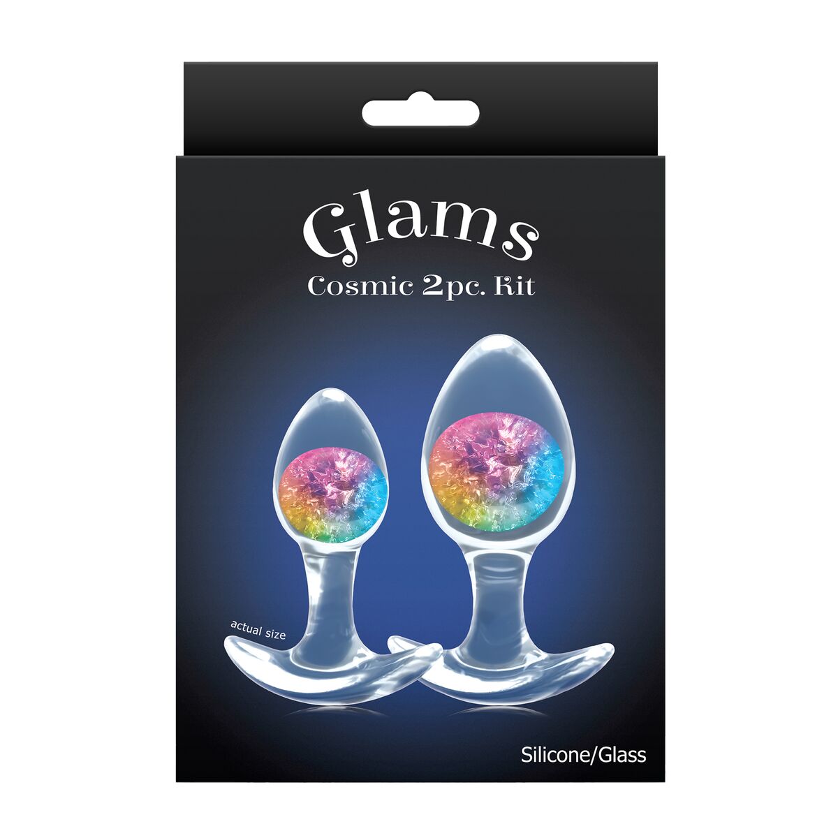 Plug Anal NS Novelties Glams Multicolor 2 Piese (7 cm) (8 cm), 4, roseregalo.com