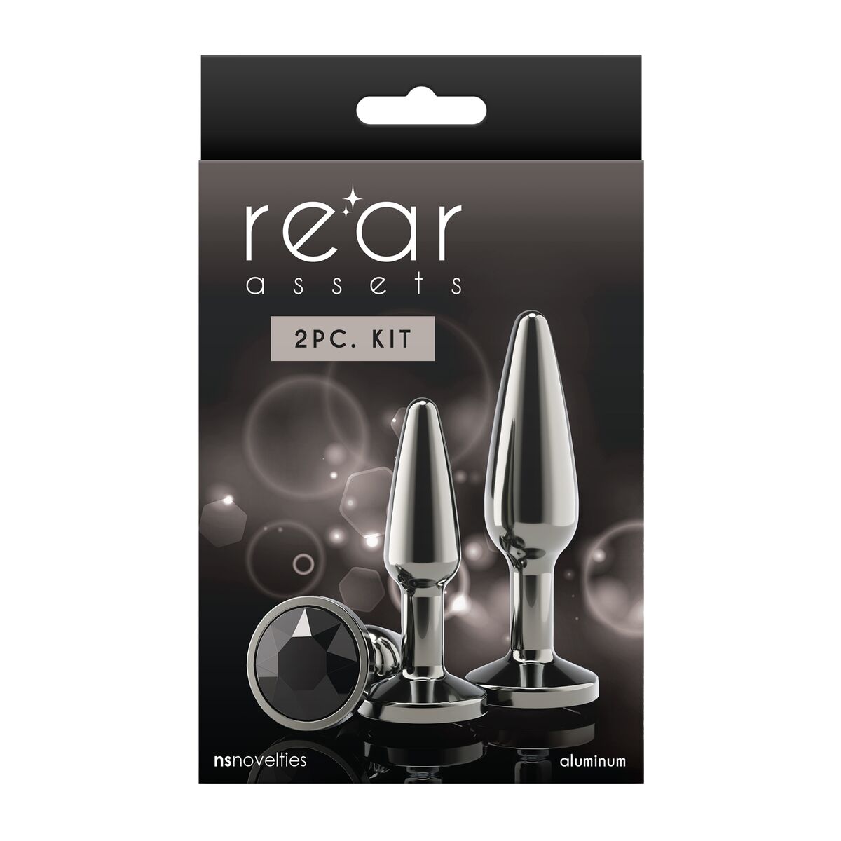 Plug Anal NS Novelties Rear Assets Negru 2 Piese (8,3 cm) (6,9 cm), 4, roseregalo.com