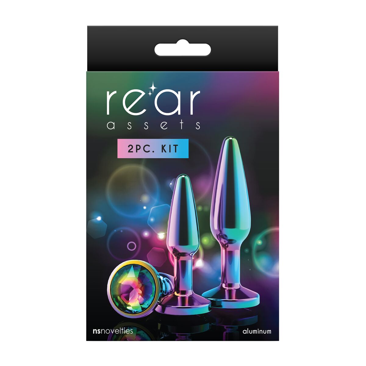 Plug Anal NS Novelties Rear Assets Multicolor 2 Piese (8,8 cm) (6,9 cm), 4, roseregalo.com