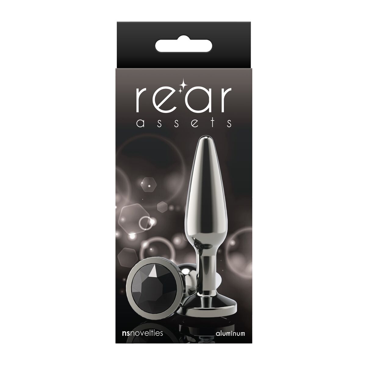Plug Anal NS Novelties Rear Assets Negru (8,8 cm), 4, roseregalo.com