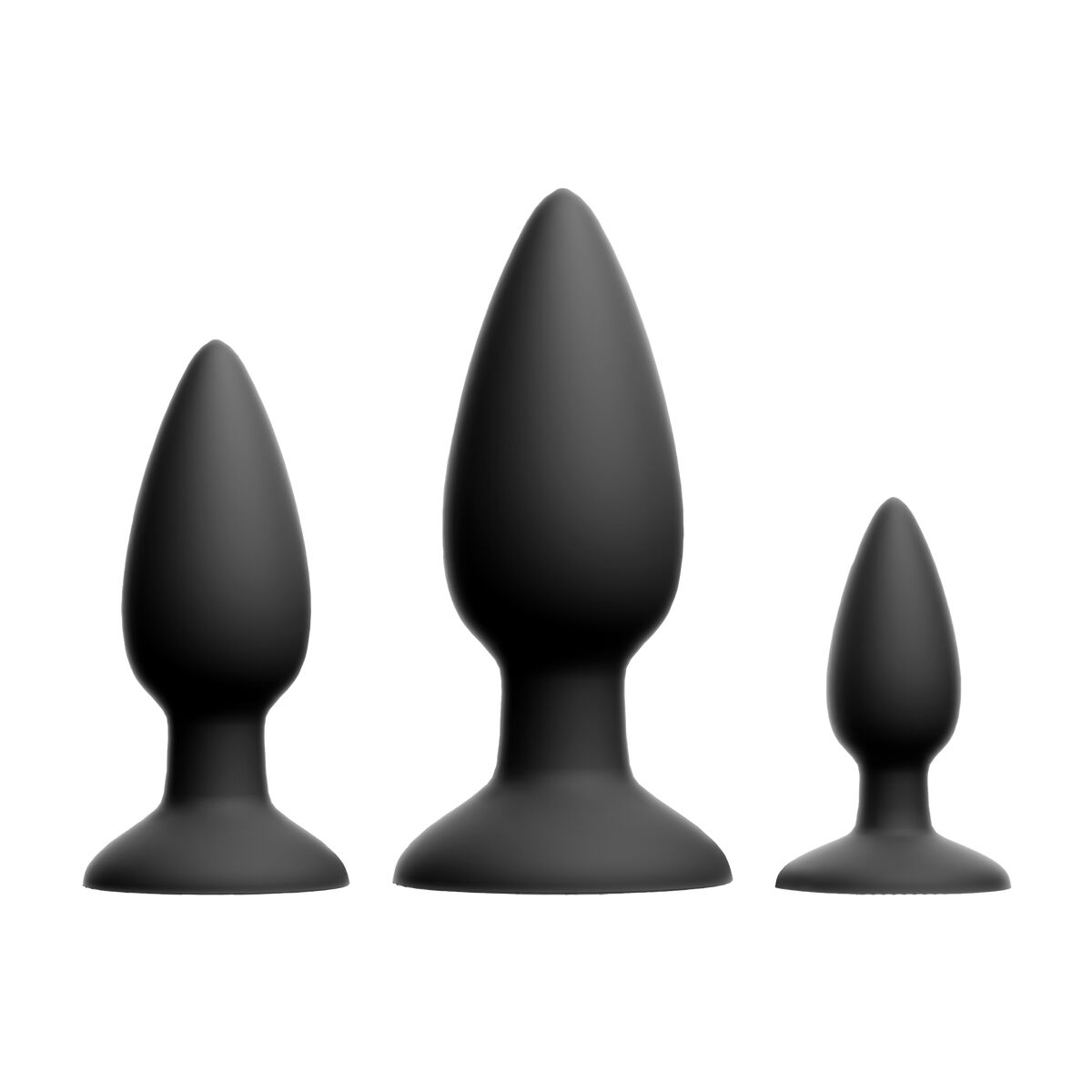 Plug Anal NS Novelties Renegade Negru 3 Piese (7,6 cm) (10 cm) (5,7 cm), 1, roseregalo.com