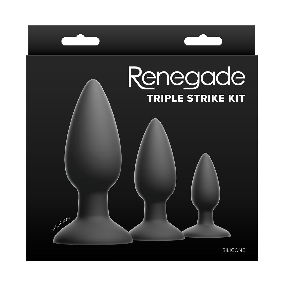 Plug Anal NS Novelties Renegade Negru 3 Piese (7,6 cm) (10 cm) (5,7 cm), 4, roseregalo.com