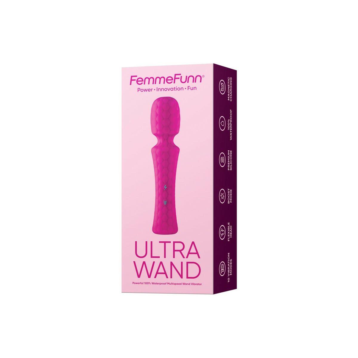 Dispozitiv de Masaj FemmeFunn Ultra Wand Roz, 5, roseregalo.com