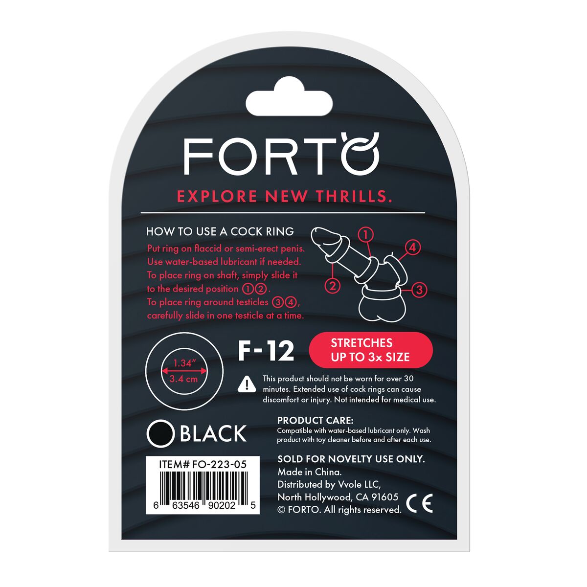 Pachet Inel Penis Forto Negru Ø 35 mm (Mărime unică), 5, roseregalo.com