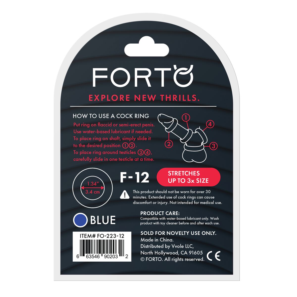 Pachet Inel Penis Forto Albastru Ø 35 mm (Mărime unică), 5, roseregalo.com