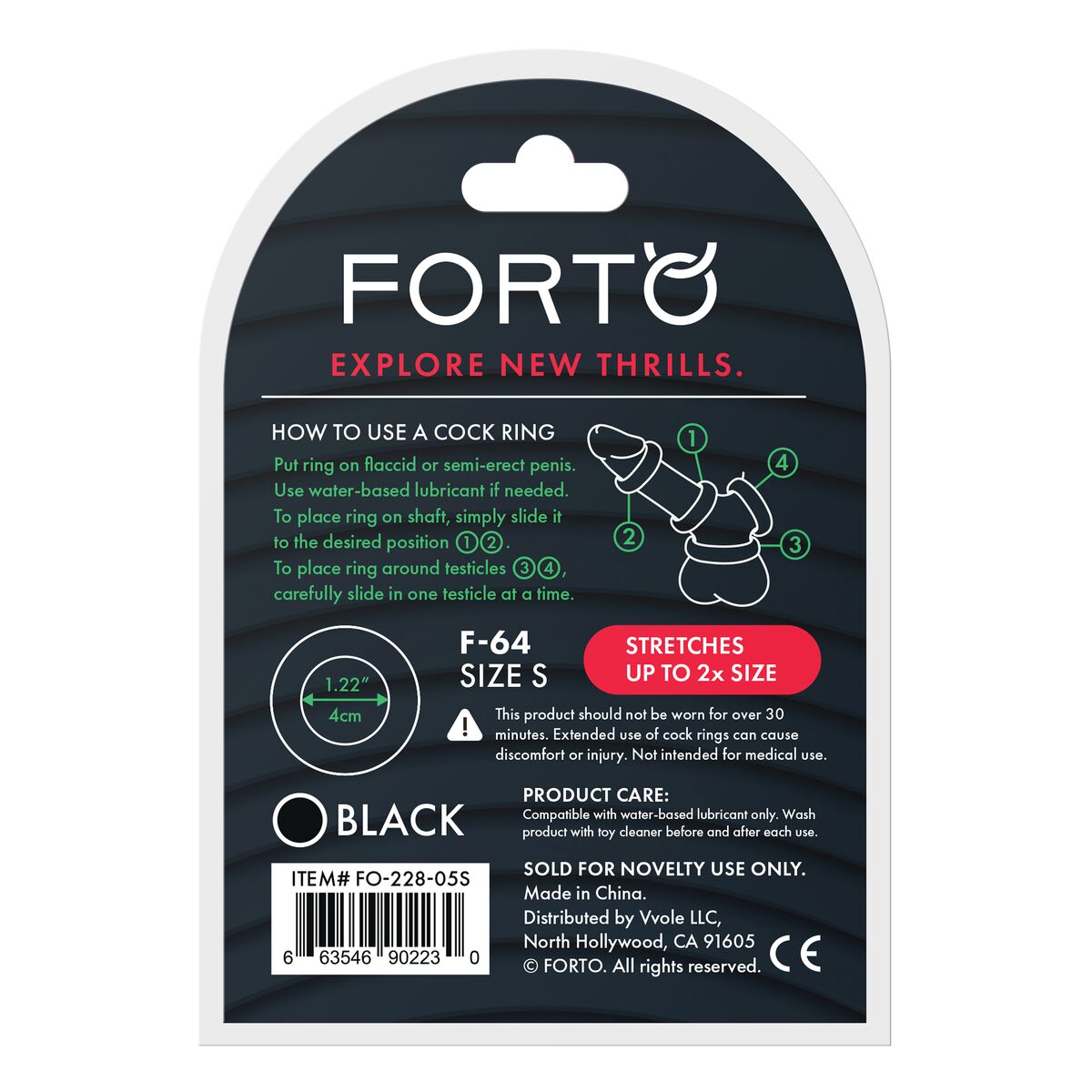 Pachet Inel Penis Forto Negru S Ø 40 mm, 5, roseregalo.com