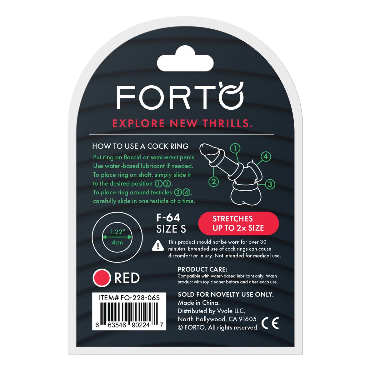 Pachet Inel Penis Forto Roșu S Ø 40 mm, 5, roseregalo.com