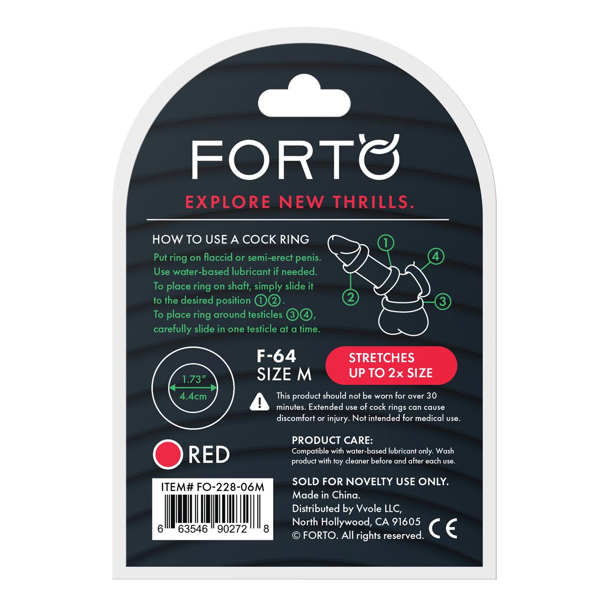 Pachet Inel Penis Forto Roșu M Ø 45 mm, 5, roseregalo.com