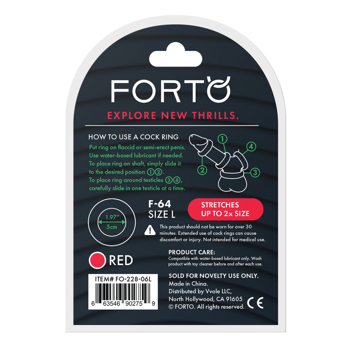 Pachet Inel Penis Forto Roșu L Ø 50 mm, 5, roseregalo.com