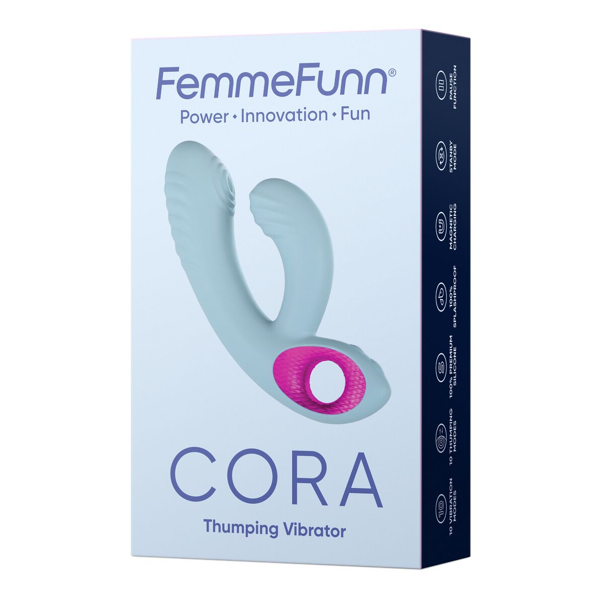 Vibrator zona G FemmeFunn Cora Albastru, 5, roseregalo.com