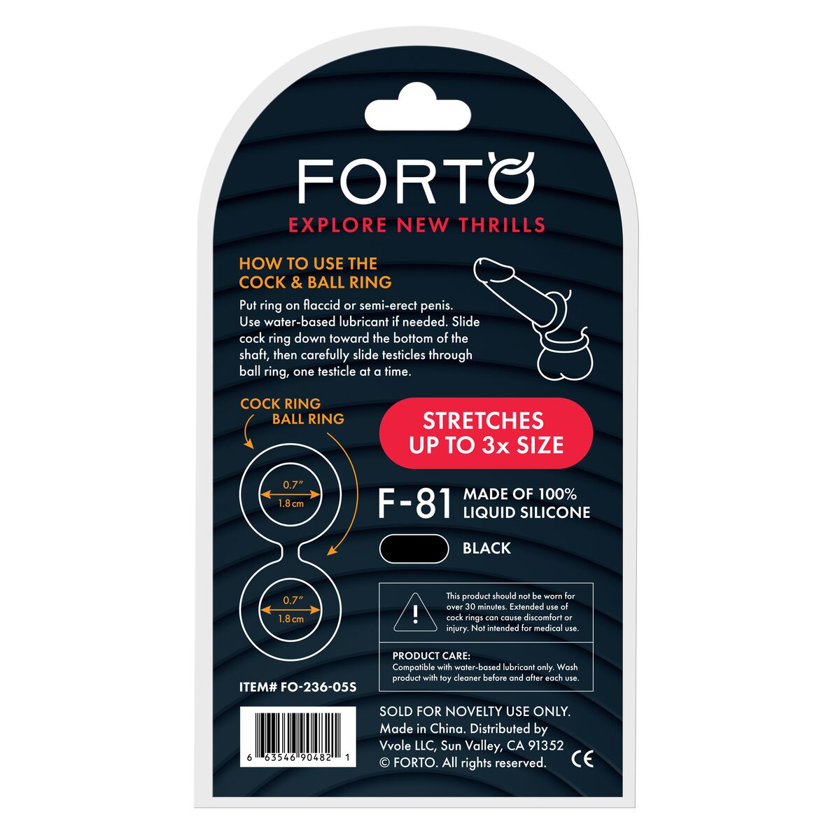 Pachet Inel Penis Forto Negru Ø 44 mm (Mărime unică), 3, roseregalo.com