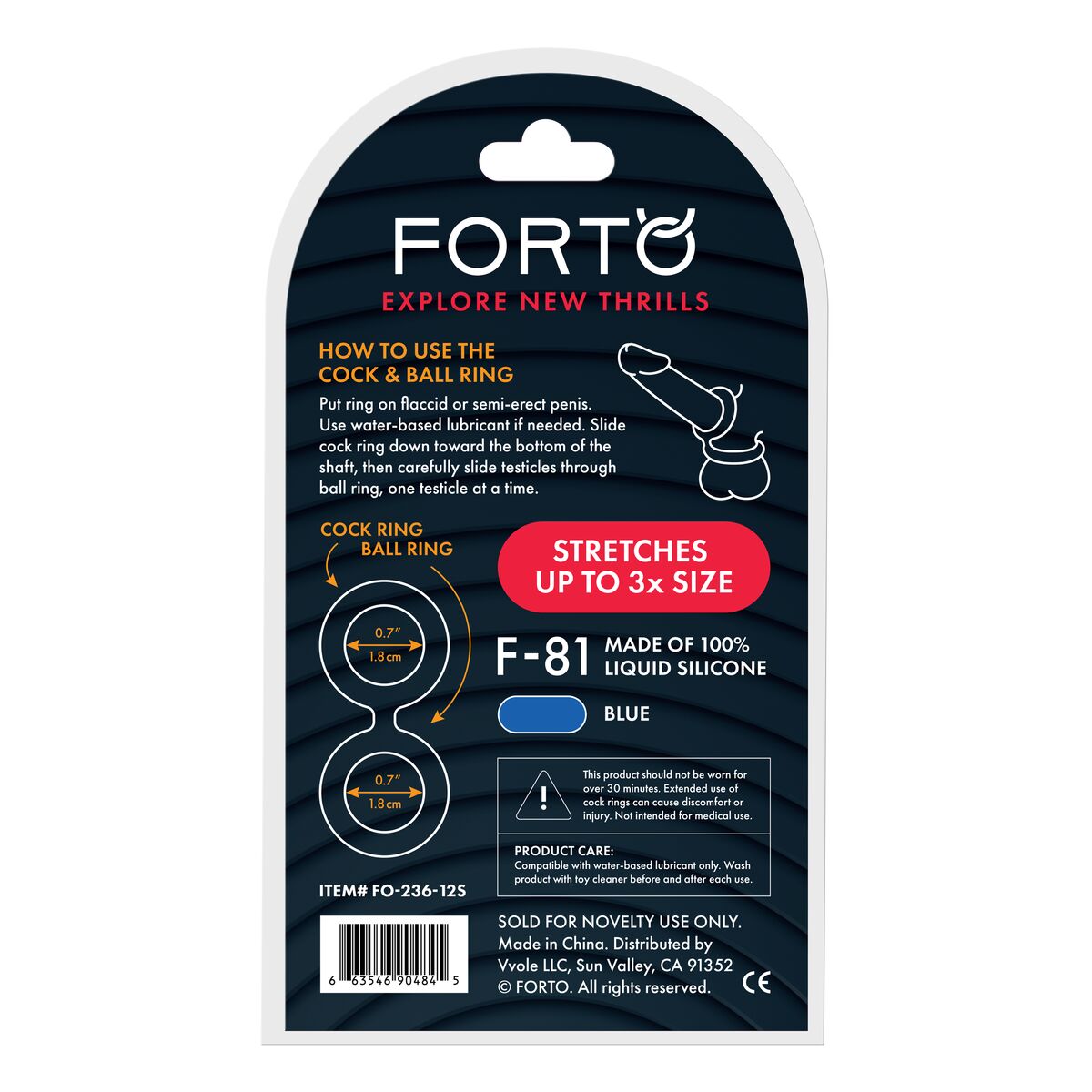 Pachet Inel Penis Forto Albastru Ø 44 mm (Mărime unică), 3, roseregalo.com