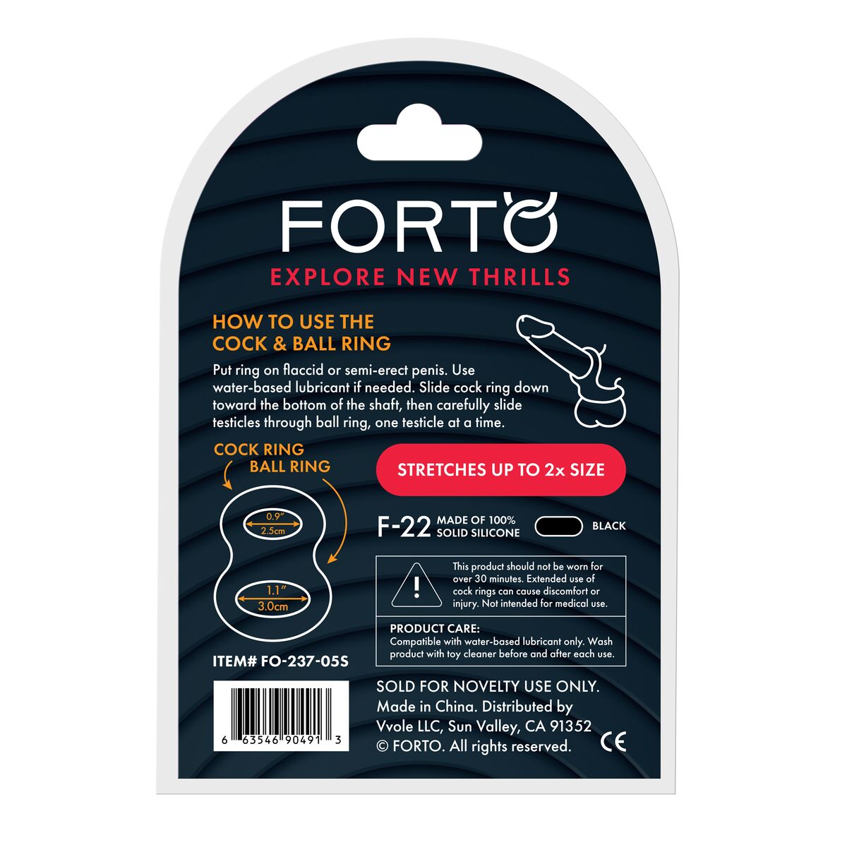 Pachet Inel Penis Forto Negru S, 3, roseregalo.com